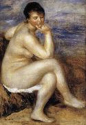 Pierre Renoir Bather with a Rock oil painting artist